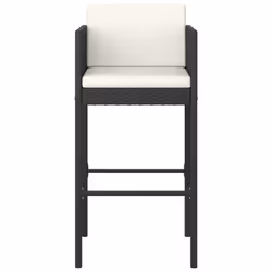 VidaXL 316660 sedia da esterno Terrazzo Seduta imbottita Rattan sintetico, Acciaio Nero - Vista aggiuntiva 4