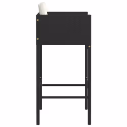 VidaXL 316660 sedia da esterno Terrazzo Seduta imbottita Rattan sintetico, Acciaio Nero - Vista aggiuntiva 5