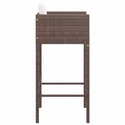 VidaXL 316672 sedia da esterno Terrazzo Seduta imbottita Rattan sintetico, Acciaio Marrone - Vista aggiuntiva 5