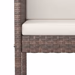 VidaXL 316672 sedia da esterno Terrazzo Seduta imbottita Rattan sintetico, Acciaio Marrone - Vista aggiuntiva 6