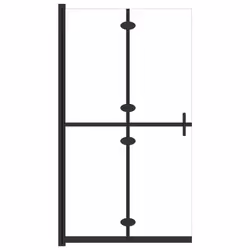 vidaXL Parete per Doccia Walk-in Pieghevole in Vetro ESG 100x190 cm - Vista aggiuntiva 2