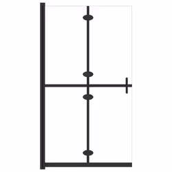 vidaXL Parete per Doccia Walk-in Pieghevole in Vetro ESG 110x190 cm - Vista aggiuntiva 2