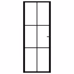 Porta da Interno ESG Vetro e Alluminio 76x201,5 cm Neracod mxl 79428 - Vista aggiuntiva 3