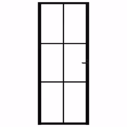 Porta da Interno ESG Vetro e Alluminio 83x201,5 cm Neracod mxl 97207 - Vista aggiuntiva 3