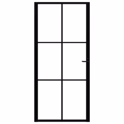 Porta da Interno ESG Vetro e Alluminio 93x201,5 cm Neracod mxl 127126 - Vista aggiuntiva 3