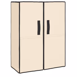 vidaXL Scarpiera Crema 60x28x90 cm Tessuto - Vista aggiuntiva 2