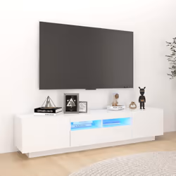 Caratterizzato da un design di tendenza e pratico, questo mobile porta TV con LED diventerà il punto focale di qualsiasi stan ...