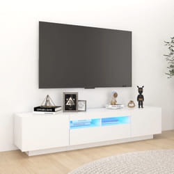 Mobile Porta tv con Luci led, Armadietti per tv Bianco 180x35x40 cm Vidaxl