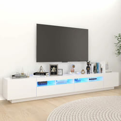 Vidaxl - Mobile Porta tv con Luci led, Mobili tv Bianco 260x35x40 cm