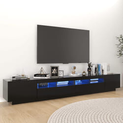 Vidaxl - Mobile Porta tv con Luci led, Mobili tv Nero 260x35x40 cm