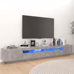 Caratterizzato da un design di tendenza e pratico, questo mobile porta TV con LED diventerà il punto focale di qualsiasi stan ...