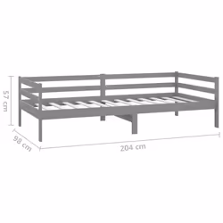 VidaXL 806932 divano Divano letto Grigio - Vista aggiuntiva 8
