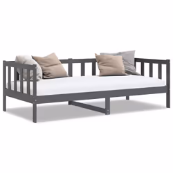 vidaXL Dormeuse Grigia in Legno Massello di Pino 90x200 cm - Vista aggiuntiva 2