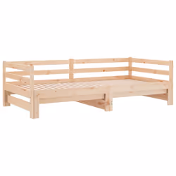 vidaXL Divano Letto Estraibile in Legno Massello di Pino 2x(90x200) cm - Vista aggiuntiva 3