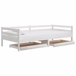 Cassetti per Divano Letto 2 pz in Legno Massello di Pino Biancocod mxl 120986