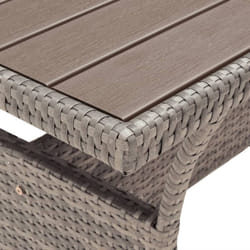 Vidaxl - Tavolo da Giardino Grigio 120x70x66 cm in Polyrattan