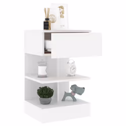 VidaXL 808648 comodino Bianco - Vista aggiuntiva 4