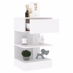VidaXL 808649 comodino Bianco - Vista aggiuntiva 4