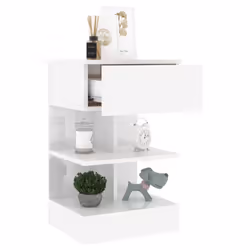 VidaXL 808660 comodino Bianco - Vista aggiuntiva 4