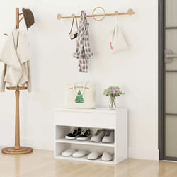 Vidaxl - Panca Portascarpe Bianca 60x30x45cm in Truciolato 81508
