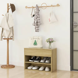 Vidaxl - Panca Portascarpe Rovere Sonoma 60x30x45 cm in Truciolato