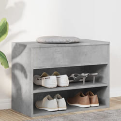 Vidaxl - Panca Portascarpe Grigio Cemento 60x30x45 cm in Truciolato