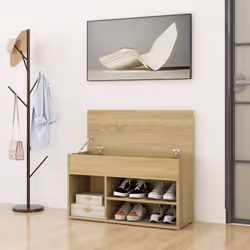 Panca Portascarpe Rovere Sonoma 103x30x54,5 cm in Truciolatocod mxl 79181 - Vista aggiuntiva 3