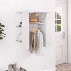 Colore: Bianco Materiale: Legno multistrato Dimensioni: 97,5 x 37 x 99 cm (L x P x A) Capacità massima di carico (totale): 60 ...