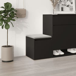 Cassetto Contenitore Nero 40,5x40x40 cm in Legno Multistrato Vidaxl 4976