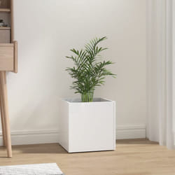 Vidaxl - Fioriera Bianco Lucido 40x40x40 cm in Legno Multistrato