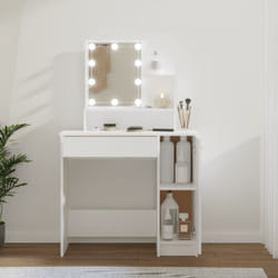 Vidaxl - Toeletta con led Bianca 86,5x35x136 cm 81544