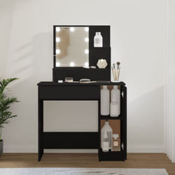 Vidaxl - Toeletta con led Nero 86,5x35x136 cm 60819