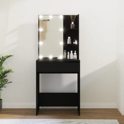 Vidaxl - Toeletta con led Nero 60x40x140 cm