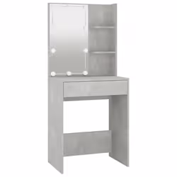 vidaXL Toeletta con LED Grigio Cemento 60x40x140 cm - Vista aggiuntiva 3