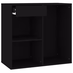 vidaXL Armadietto per Cosmetici Nero 80x40x75 cm in Legno Multistrato - Vista aggiuntiva 2