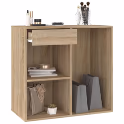 vidaXL Armadietto Cosmetici Rovere Sonoma 80x40x75cm Legno Multistrato - Vista aggiuntiva 3