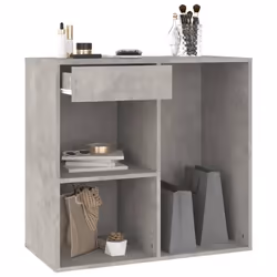 Armadietto per Cosmetici Grigio Cemento 80x40x75 cm in Legnocod mxl 97374 - Vista aggiuntiva 3