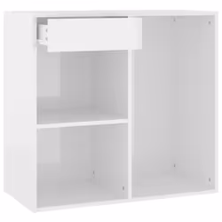 vidaXL Armadietto per Cosmetici Bianco Lucido 80x40x75 cm in Legno - Vista aggiuntiva 2