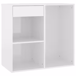 vidaXL Armadietto per Cosmetici Bianco Lucido 80x40x75 cm in Legno - Vista aggiuntiva 3