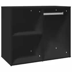vidaXL Armadietto per Cosmetici Nero 80x40x65 cm in Legno Multistrato - Vista aggiuntiva 2