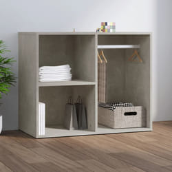 Armadietto Cosmetici Bianco Lucido 80x40x65cm Legno Multistrato colore : Cemento