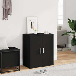 vidaXL Scarpiera Nera 60x35x70 cm in Truciolato