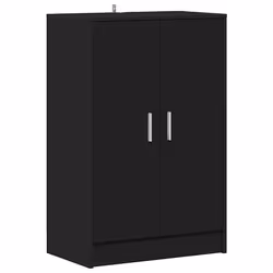 vidaXL Scarpiera Nera 60x35x92 cm in Truciolato - Vista aggiuntiva 2