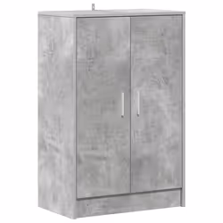 vidaXL Scarpiera Grigio Cemento 60x35x92 cm in Truciolato - Vista aggiuntiva 2