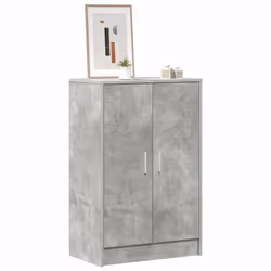 vidaXL Scarpiera Grigio Cemento 60x35x92 cm in Truciolato - Vista aggiuntiva 3