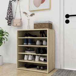 Scarpiera Salvaspazio, Portascarpe Rovere Sonoma 60x35x70 cm in Truciolato Vidaxl