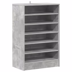 vidaXL Scarpiera Grigio Cemento 60x35x92 cm in Truciolato - Vista aggiuntiva 2
