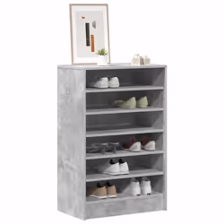 vidaXL Scarpiera Grigio Cemento 60x35x92 cm in Truciolato - Vista aggiuntiva 3