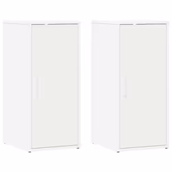 vidaXL Scarpiere 2 pz Bianche 32x35x70 cm in Legno Multistrato - Vista aggiuntiva 2
