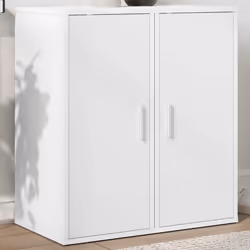 vidaXL Scarpiere 2 pz Bianche 32x35x70 cm in Legno Multistrato - Vista aggiuntiva 3